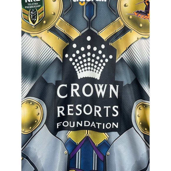 Crown Resorts Foundation Tigerair Melbourne Storm Mens Sports Jersey Size XL NWT - Picture 6 of 11